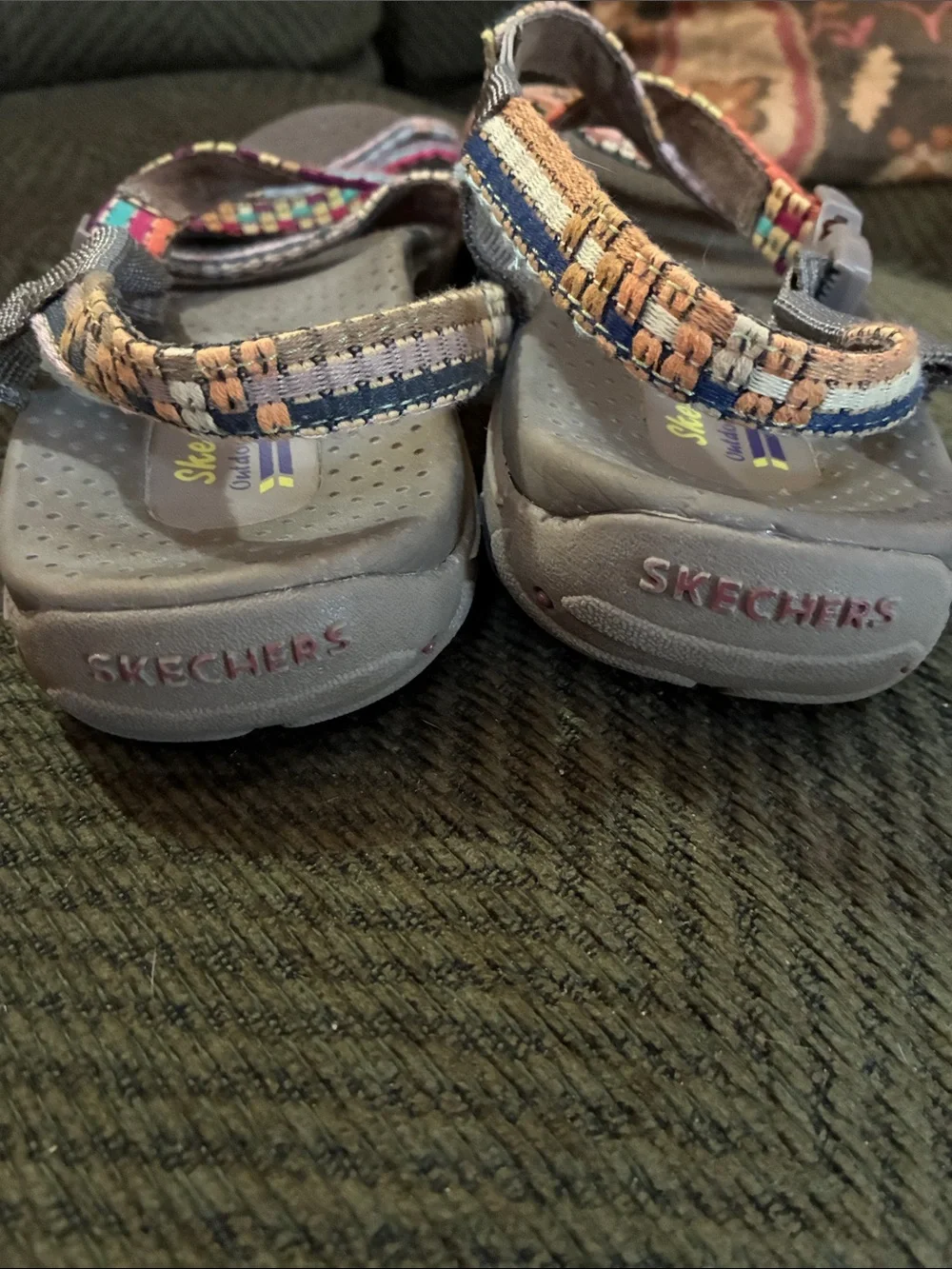 Skechers Reggae Sew Me Boho Woven Strappy Slingback Sandal